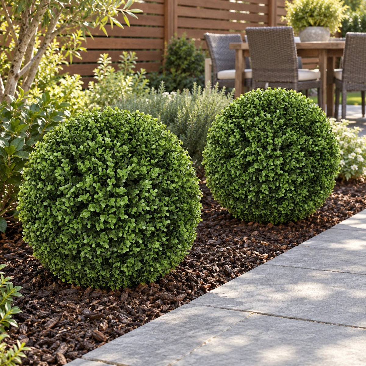 Large Artificial Topiary Ball Natural Buxus 44cm UV Resistant - Designer Vertical Gardens art artificial buxus balls