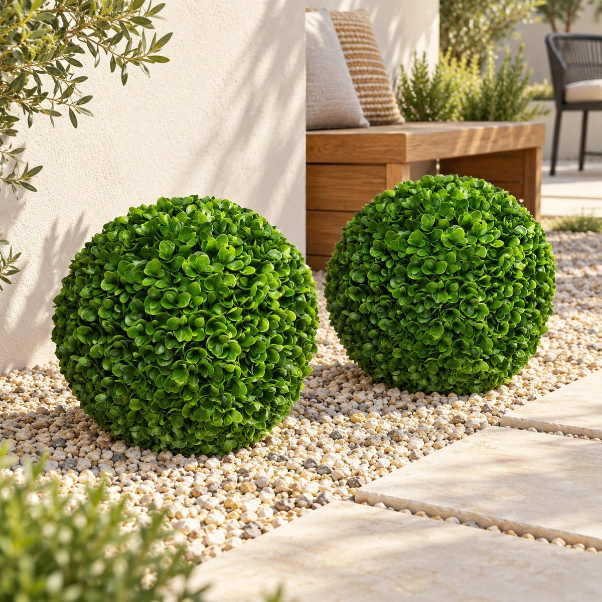 Large Artificial UV Resistant Clover Topiary Ball 44cm - Designer Vertical Gardens artificial garden wall plants artificial green wall australia