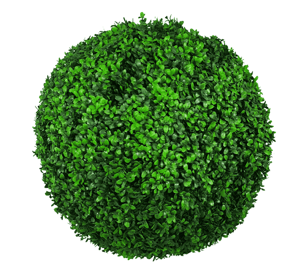 Large Green Leaf Buxus Faulkner Faux Topiary Ball UV Resistant 48cm — gallery image 3