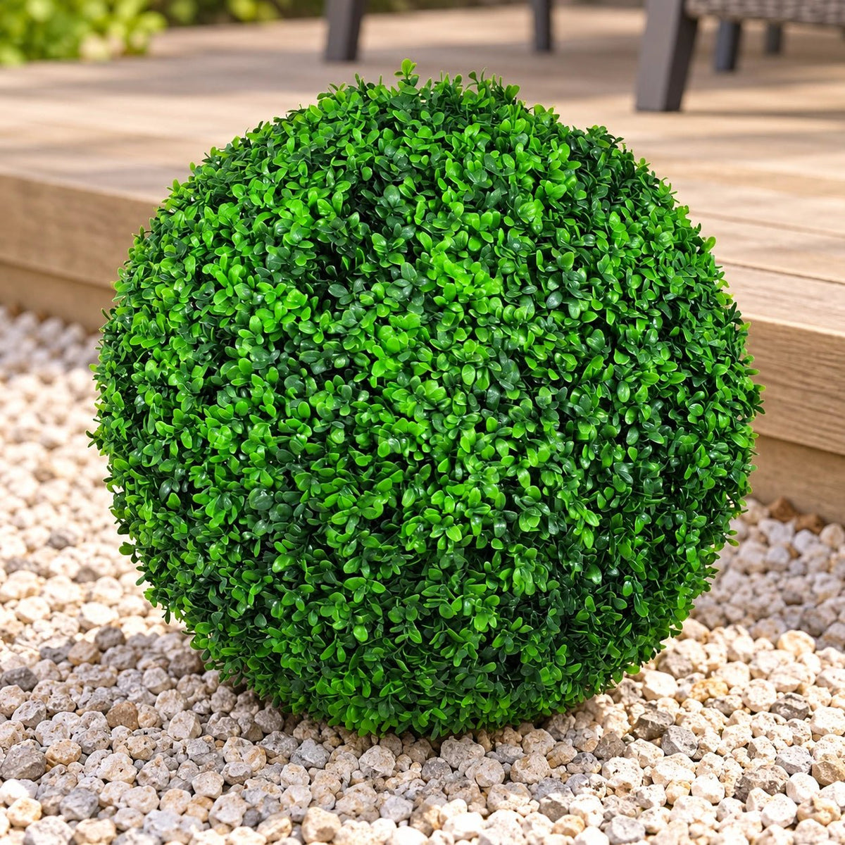 Large Green Leaf Buxus Faulkner Faux Topiary Ball UV Resistant 48cm - Designer Vertical Gardens artificial garden wall plants artificial green wall installation
