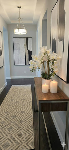 Large Multi-Stem White Potted Faux Orchid 65cm