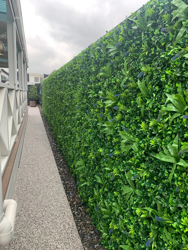 Lavender Artificial Green Wall 1m x 1m - UVTEX Certified UV Resistant — gallery image 7