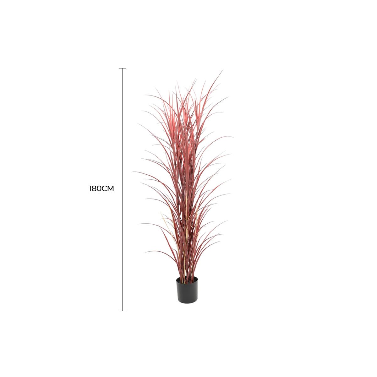 Luxury Burgundy Tall Potted Artificial Grass Plant UV Proof 180cm — gallery image