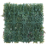 Square piece of artificial greenery with a grid pattern on a white background