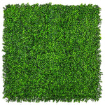 Square piece of artificial greenery on a white background