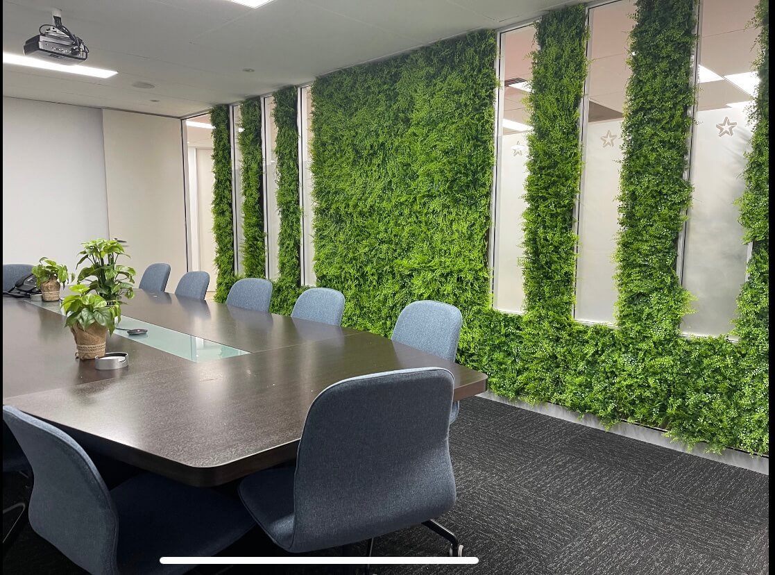 Luxury Dense Fern Vertical Garden Green Wall Panel 1m x 1m – SGS UV Resistant - Designer Vertical Gardens artificial garden wall plants artificial green wall australia