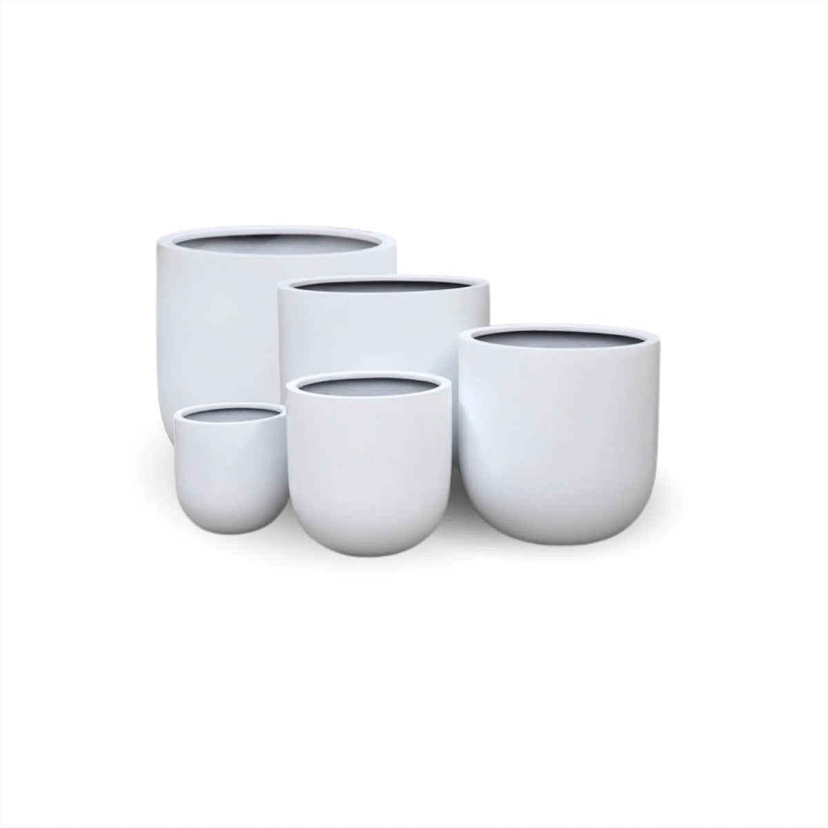 Luxury Egg-Shaped Ovate Planter Set of 5 | Premium Pot Range