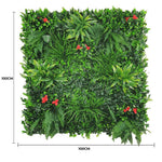 Luxury Elegant Red Rose Vertical Garden Green Wall Panel 1m x 1m – SGS UV Resistant - Designer Vertical Gardens artificial green wall sydney artificial green walls for backdrops