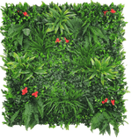Luxury Elegant Red Rose Vertical Garden Green Wall Panel 1m x 1m – SGS UV Resistant - Designer Vertical Gardens artificial green wall sydney artificial green walls for backdrops