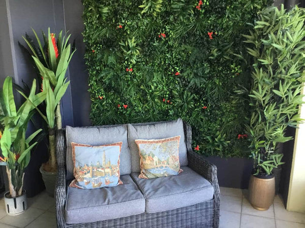 Luxury Elegant Red Rose Vertical Garden Green Wall Panel 1m x 1m – SGS UV Resistant — gallery image 9