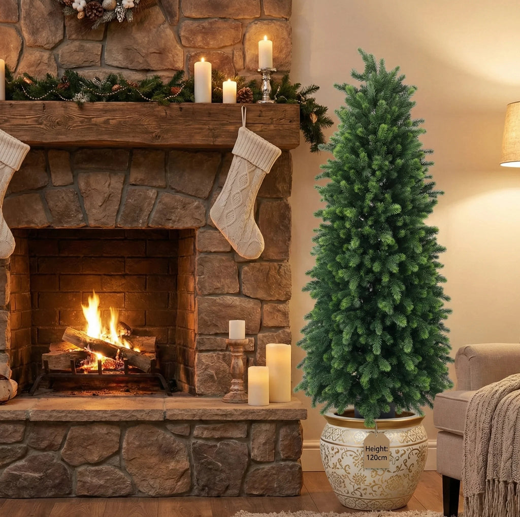 Artificial Cypress Pine Tree 120cm - UV Resistant Premium Greenery