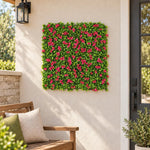 Luxury Flowering Pink Vertical Garden Green Wall Panel 1m x 1m – SGS UV Resistant - Designer Vertical Gardens artificial vertical garden melbourne artificial vertical garden wall