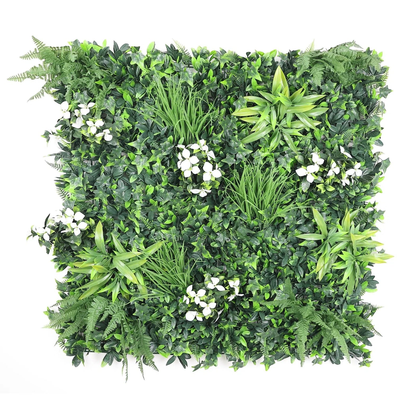 Luxury Flowering White Jasmine Vertical Garden Green Wall Panel 1m x 1m – SGS UV Resistant - Designer Vertical Gardens artificial garden wall plants artificial green wall australia