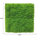Luxury Fresh Natural Green Artificial Moss Wall Panel 1m x 1m – SGS UV Resistant - Designer Vertical Gardens artificial garden wall plants artificial green wall australia