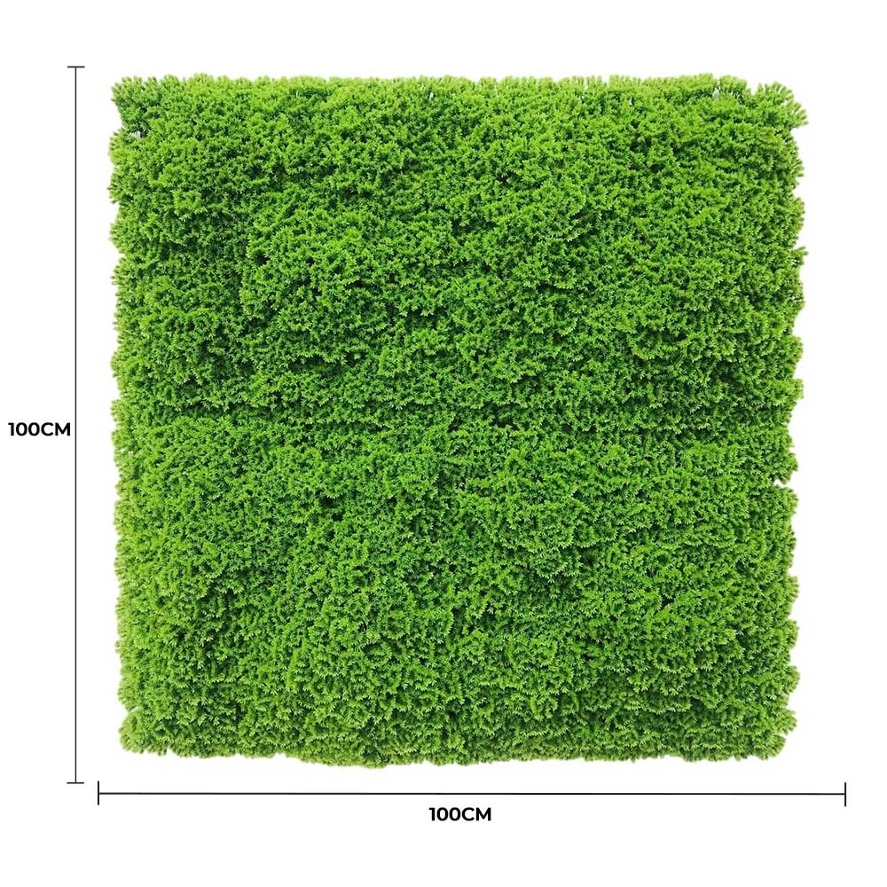 Luxury Fresh Natural Green Artificial Moss Wall Panel 1m x 1m – SGS UV Resistant - Designer Vertical Gardens artificial garden wall plants artificial green wall australia
