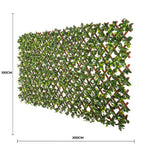 Luxury Jasmine Artificial Hedge Trellis Screen 2m x 1m – SGS UV Resistant - Designer Vertical Gardens artificial green walls for balconies artificial green walls for home