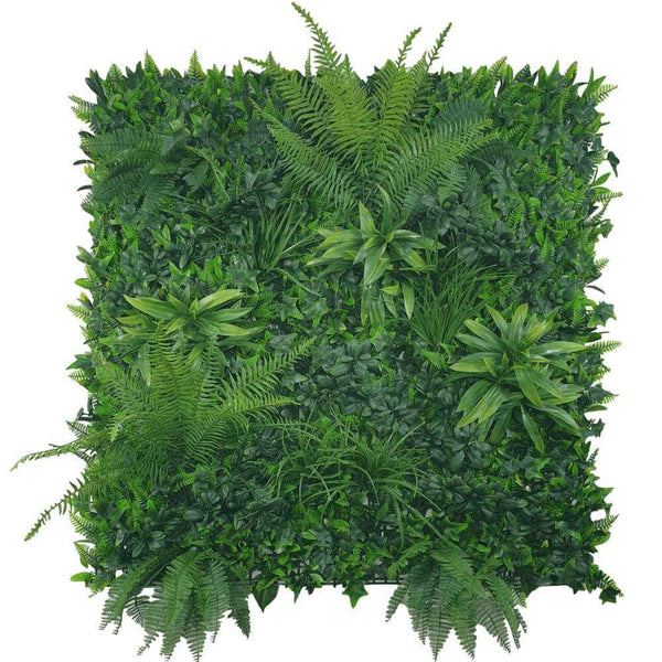 Luxury Jungle Fern Vertical Garden Green Wall Panel 1m x 1m – SGS UV Resistant