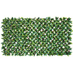 Rectangular piece of artificial greenery on a white background