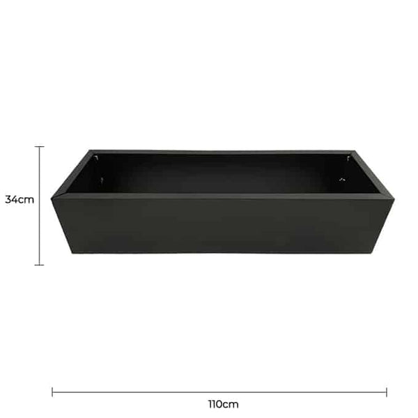 Luxury Modern Black Metal Planter Medium — gallery image 7