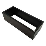 Black metal bracket on a white background