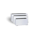 Luxury Rectangular Trough Planter Set of 3 | Matt Black & White | Premium Pot Range - Designer Vertical Gardens