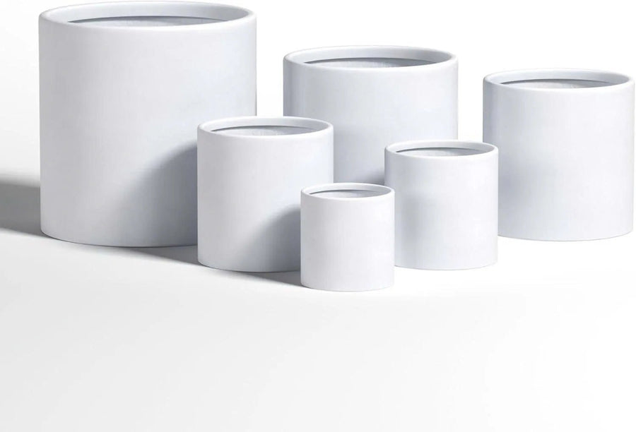 Luxury Round Matt White Planter Set of 6 | Premium Pot Range