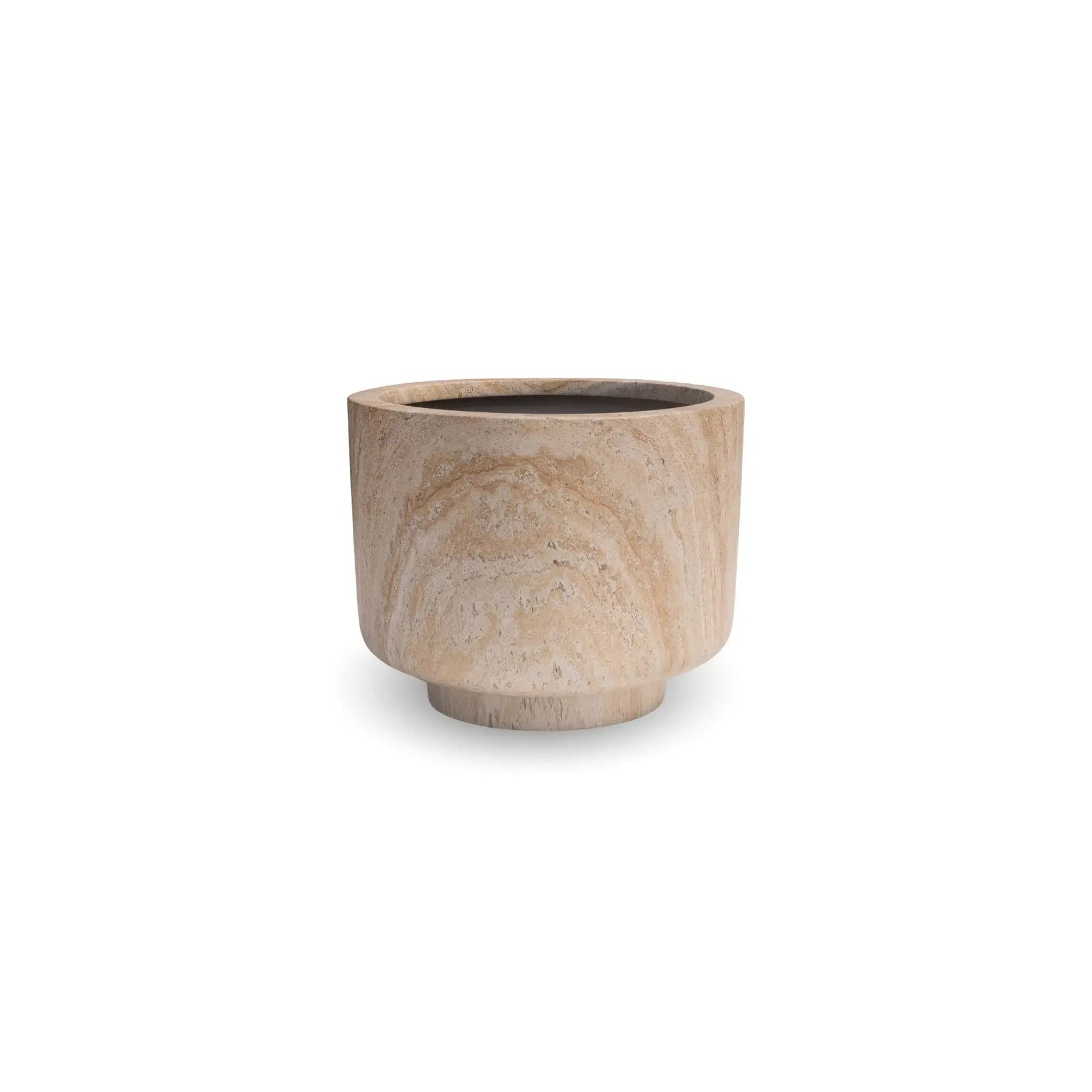 Luxury Rounded Marble Planter with Pedestal Base | Premium Pot Range - Designer Vertical Gardens