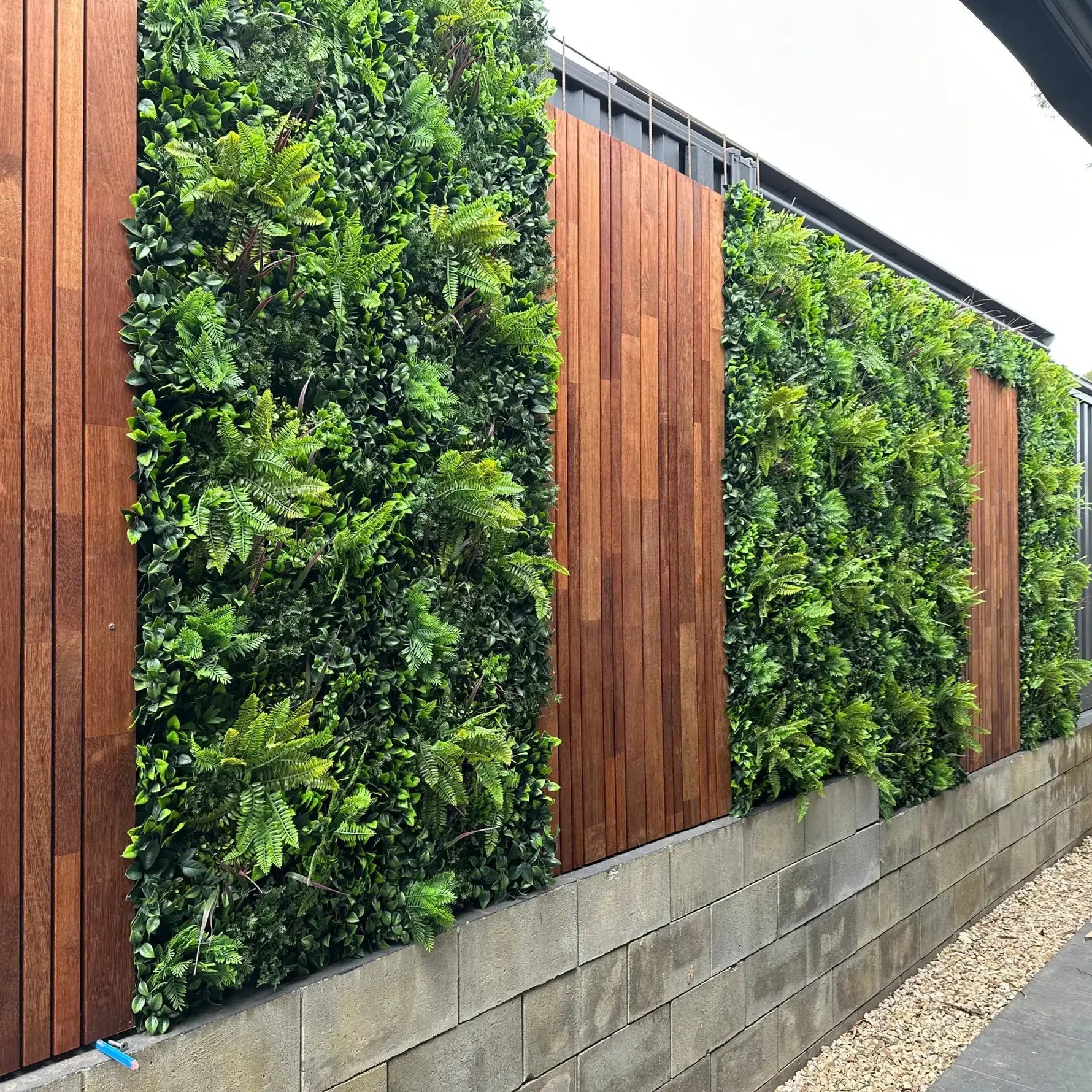 Luxury Verdant Fern Vertical Garden Green Wall Panel 1m x 1m – SGS UV Resistant - Designer Vertical Gardens artificial vertical garden melbourne artificial vertical garden plants