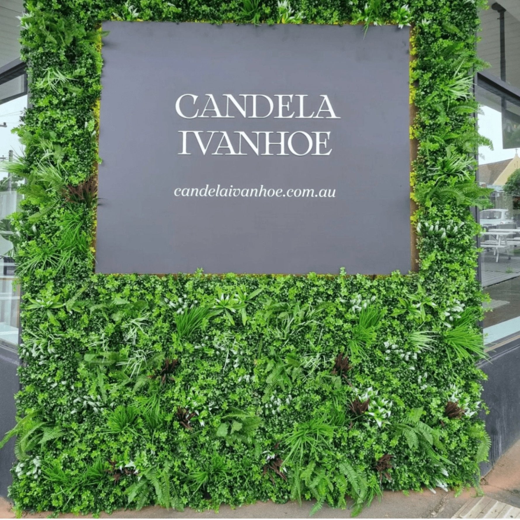 Luxury Vista Green Artificial Vertical Garden / Fake Green Wall 100cm x 100cm UV Resistant - Designer Vertical Gardens artificial garden wall plants artificial green wall australia