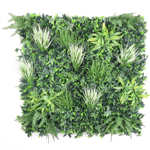 Luxury White Grassy Sensation Vertical Garden Green Wall Panel 1m x 1m – SGS UV Resistant — gallery image 3