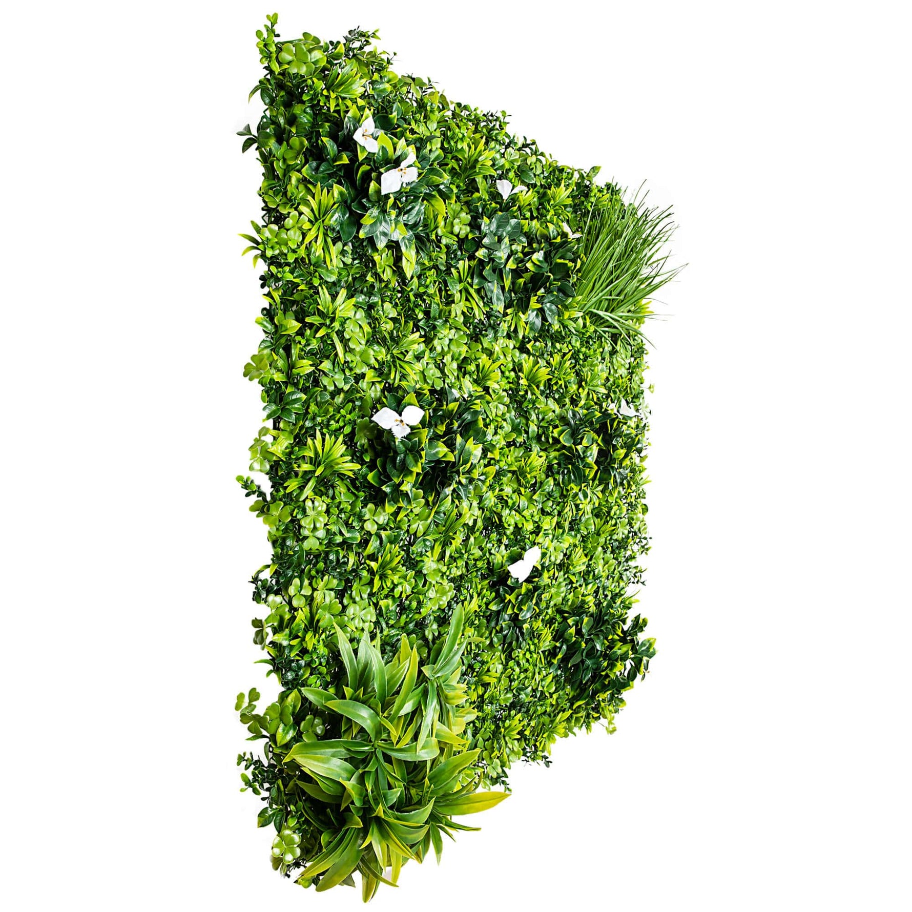 Luxury White Lily Vertical Garden Green Wall Panel 1m x 1m – SGS UV Resistant - Designer Vertical Gardens artificial garden wall plants artificial green wall australia
