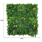 Luxury Yellow Rose Vertical Garden Green Wall Panel 1m x 1m – SGS UV Resistant - Designer Vertical Gardens artificial green wall sydney artificial green walls for backdrops