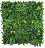 Luxury Yellow Rose Vertical Garden Green Wall Panel 1m x 1m – SGS UV Resistant - Designer Vertical Gardens artificial green wall sydney artificial green walls for backdrops