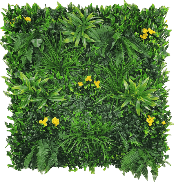 Luxury Yellow Rose Vertical Garden Green Wall Panel 1m x 1m – SGS UV Resistant