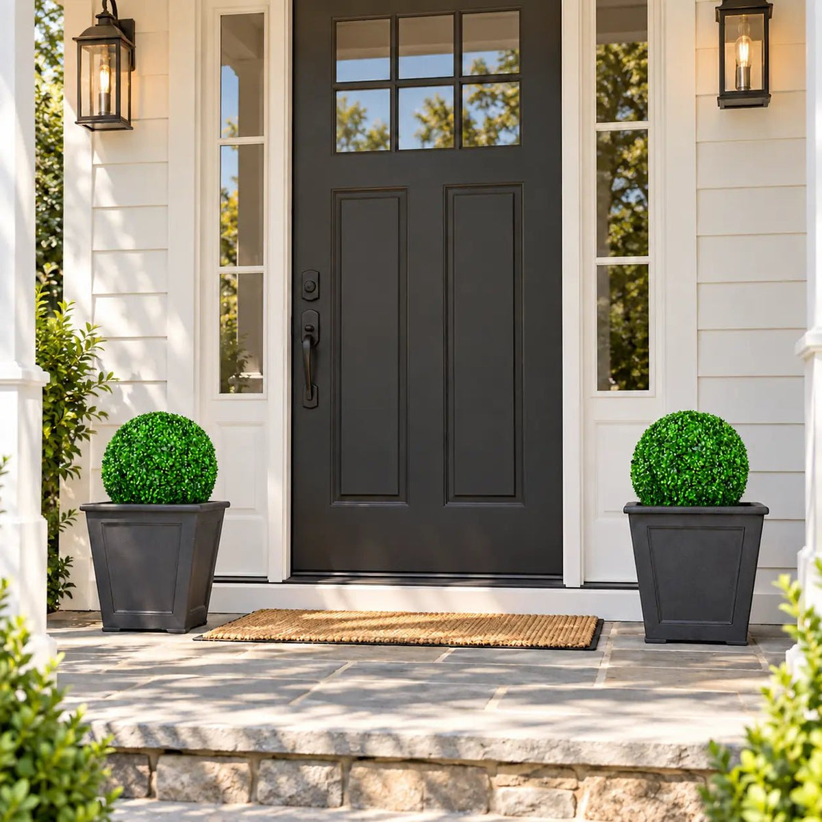 Medium Boxwood Topiary Ball UV Resistant 28cm - Designer Vertical Gardens boxwood Topiary Ball
