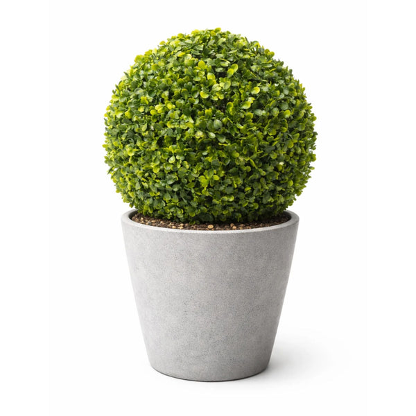 Artificial Boxwood Topiary Ball 28cm - UV Resistant Mixed Green Foliage — gallery image 3