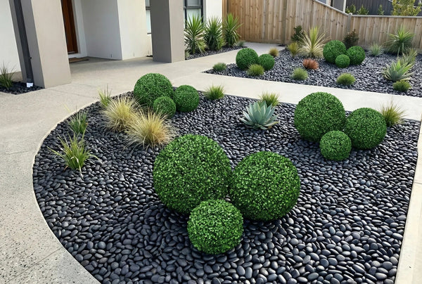 Large Artificial Topiary Ball Natural Buxus 44cm UV Resistant accent