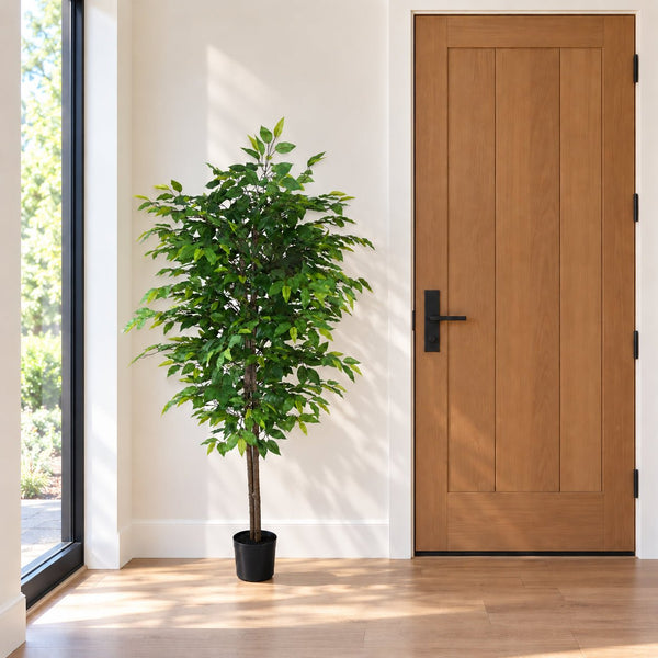 Mixed Green Bushy Artificial Ficus Tree 180cm — gallery image 13