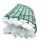 Mixed White Artificial Flower Wall Backdrop Panel 40cm x 60cm – UV Resistant - Designer Vertical Gardens Artificial vertical garden wall panel flowering