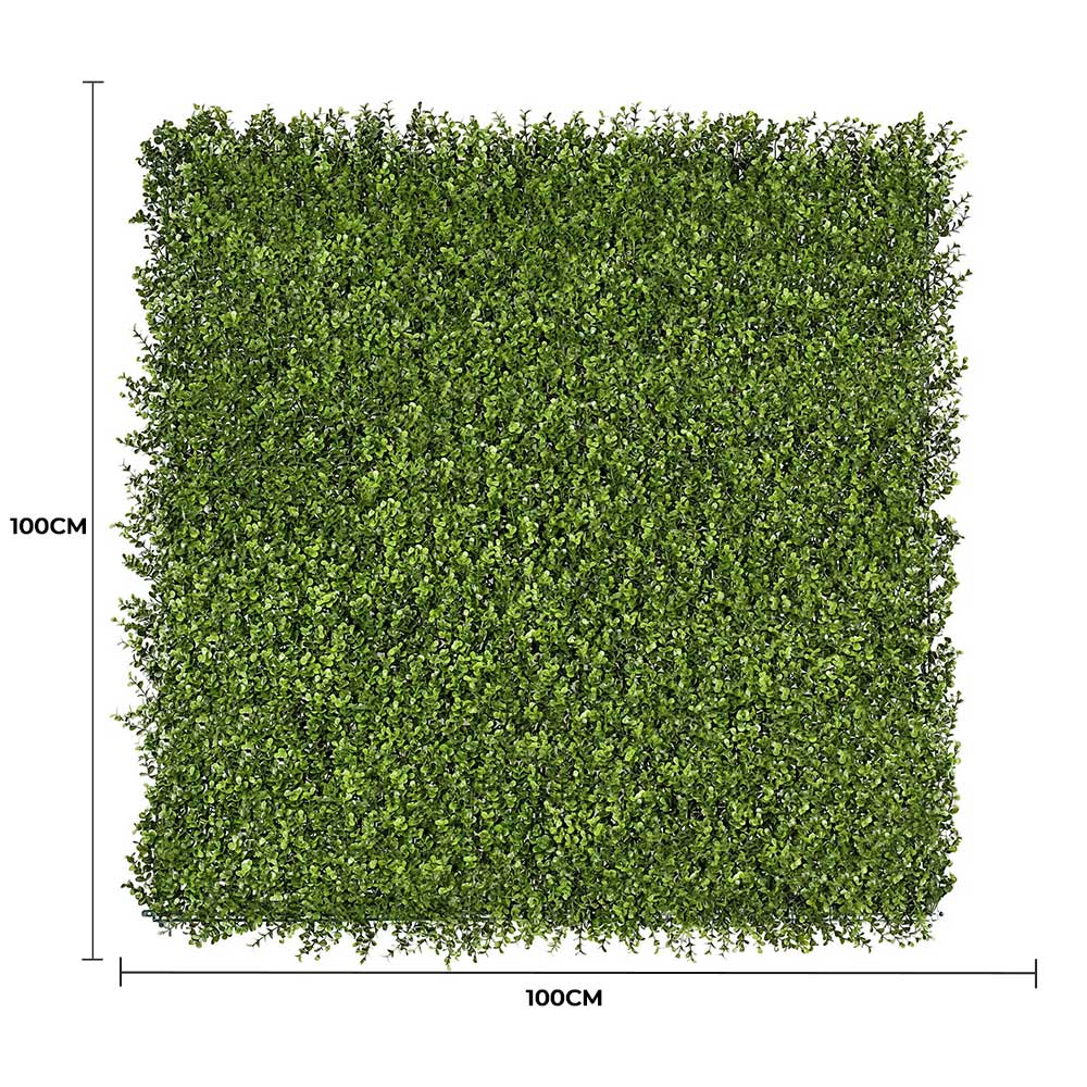Natural Buxus Artificial Hedge Panel 1m x 1m – SGS UV Resistant - Designer Vertical Gardens artificial garden wall plants artificial green wall australia