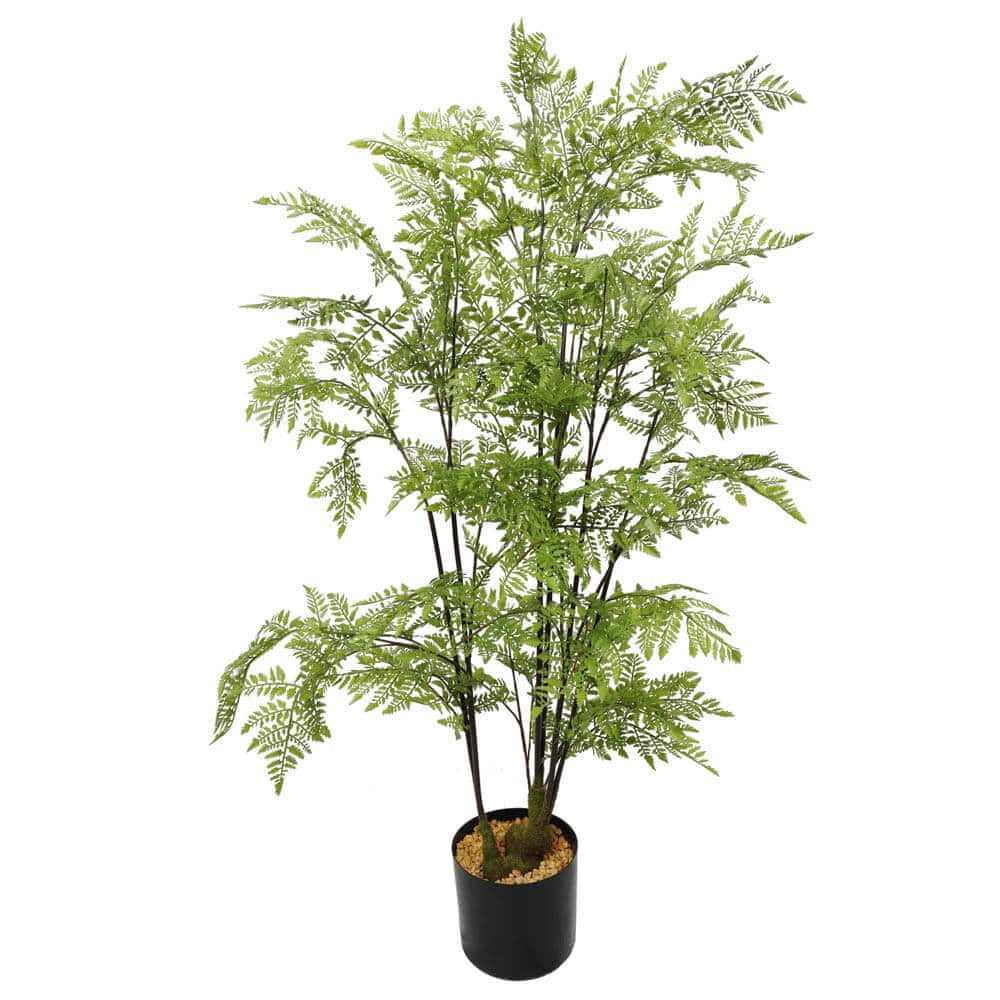 Nearly Natural Artificial Potted Palm Fern Tree 90cm — gallery image