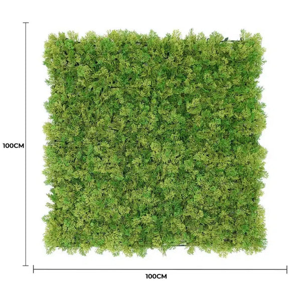 Artificial Moss Panel 100cm x 100cm - UV Resistant Two-Tone Green Wall - image 2
