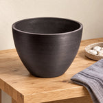 Polished Black Planter Bowl 30cm - Designer Vertical Gardens Pots