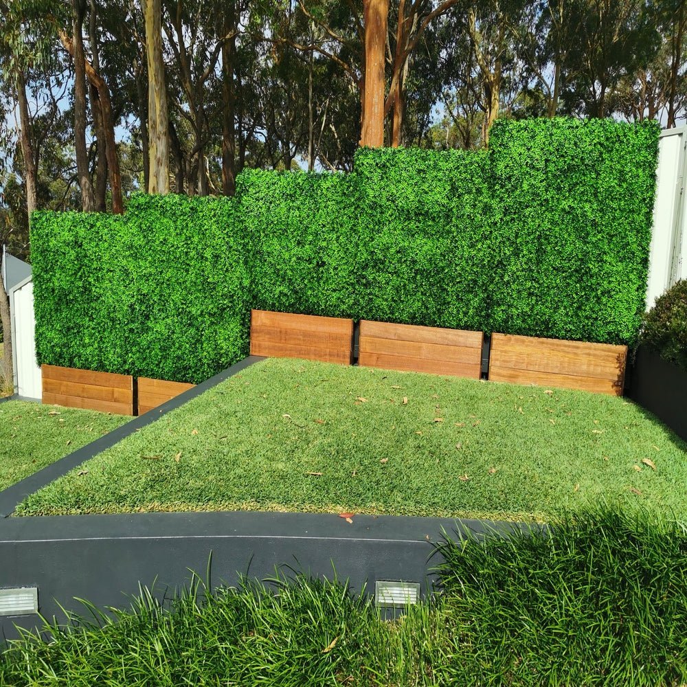 Portable Boxwood Hedge 75cm x 75cm - UVTEX Certified UV Resistant - Designer Vertical Gardens artificial garden wall plants artificial green wall australia