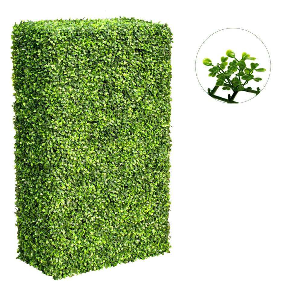 Portable Mixed Boxwood Hedge 2m x 1m - UVTEX Certified UV Resistant - Designer Vertical Gardens artificial garden wall plants artificial green wall australia