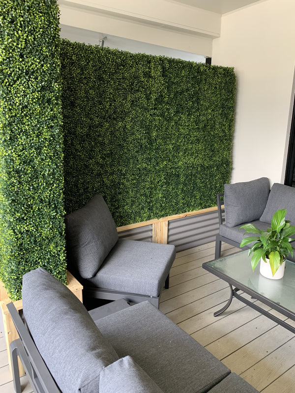 Portable Mixed English Boxwood Hedge 1.5m x 1.5m - UVTEX Certified UV Resistant