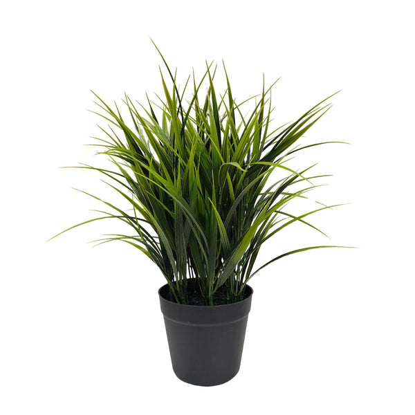 Potted Artificial Grass Plant Dense Green Grass UV Resistant 38cm — gallery image 4