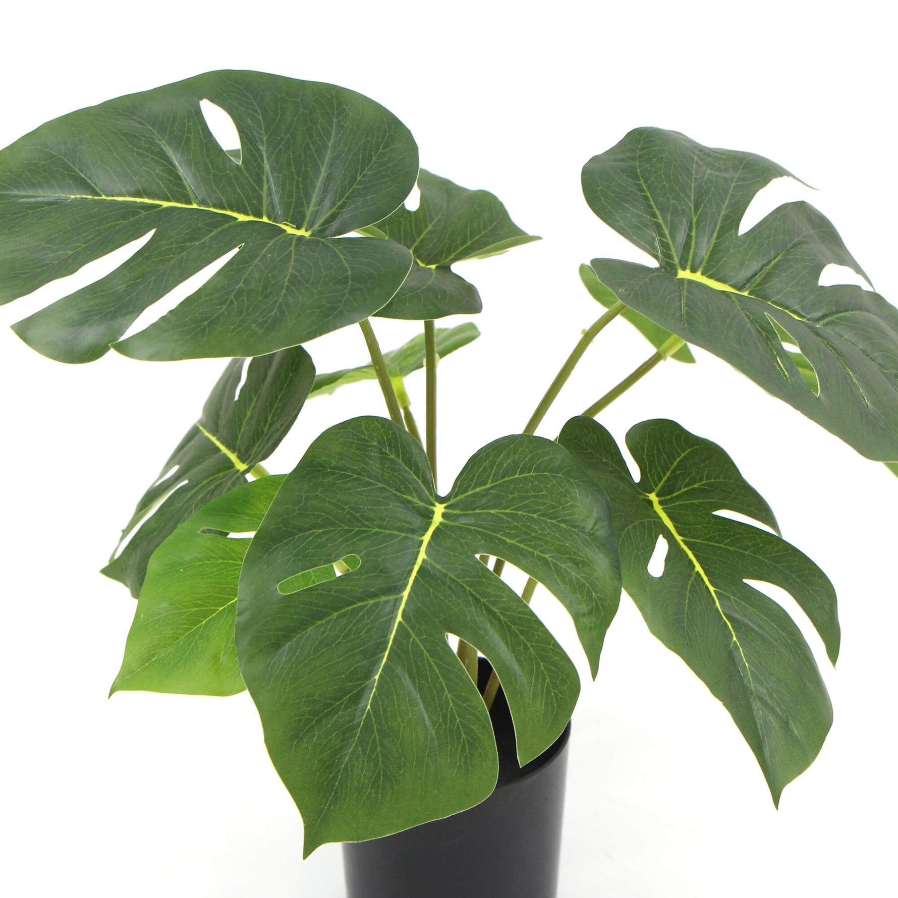 Potted Artificial Split Philodendron Plant With Real Touch Leaves 40cm - Designer Vertical Gardens Artificial Shrubs and Small plants