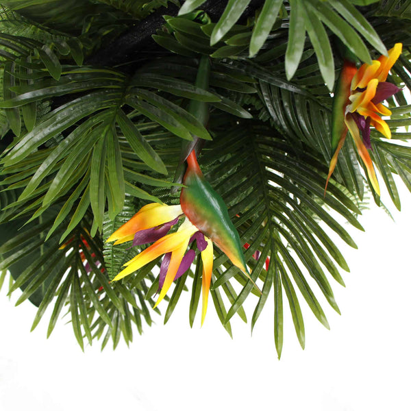 Premium Artificial Hanging Plant Arrangement With Tropical Flowers 100cm X 30cm Mesh + Foliage - image 17