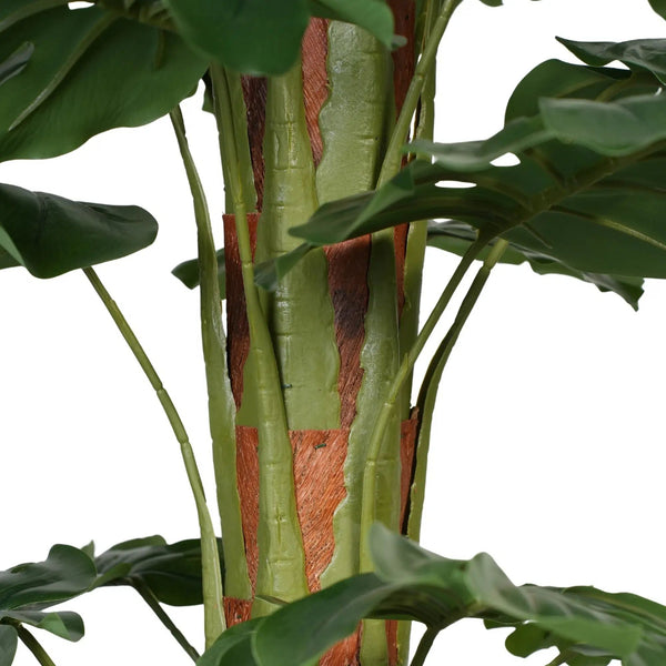 Artificial Monstera Plant 145cm - Premium Split Leaf with Textured Trunk - image 2